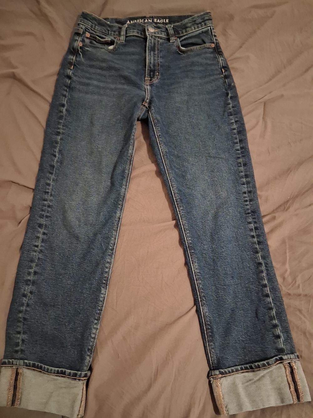 American Eagle Outfitters Super High- Rise Straight-Leg Jeans Women's